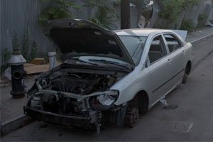 Stripped Car